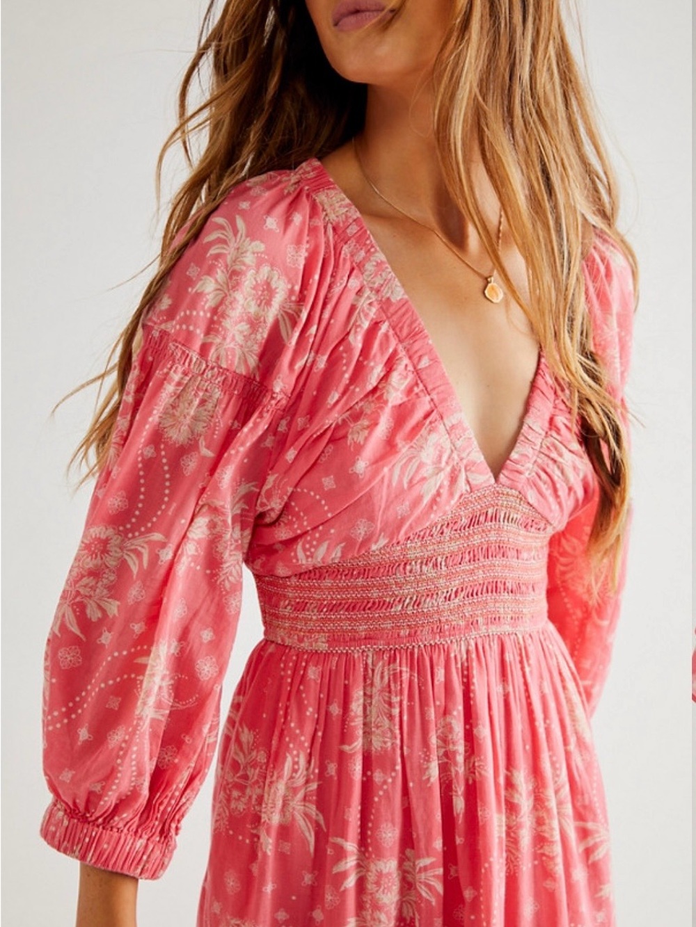 Free People Golden Hour Maxi Dress in Electropop Pink - Picture 4 of 7